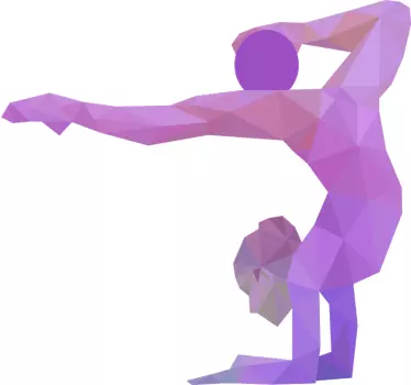 Sport origami gimnasta decalaj perete olimpic - TenStickers