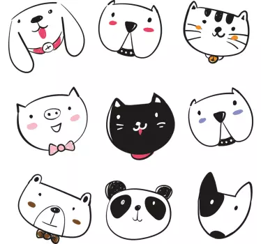 Animale de companie puppy perete decal - TenStickers