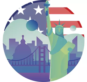 Orizont ny decal perete - TenStickers