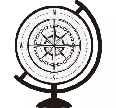 Busolă perete de călătorie decal - TenStickers