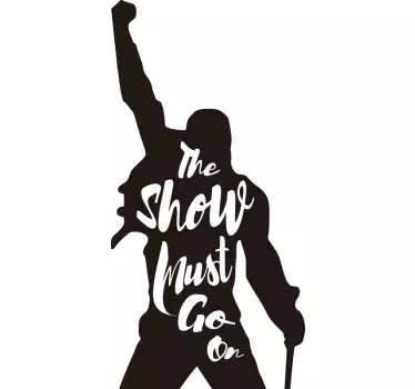 Autocolant de perete freddie mercury half body pop music - TenStickers