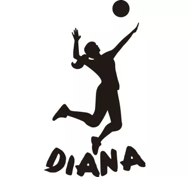 Volei jucător siluetă decor de perete - TenStickers