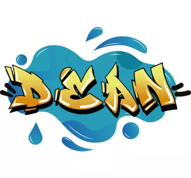 Graffiti nume splash textură decal urban - TenStickers
