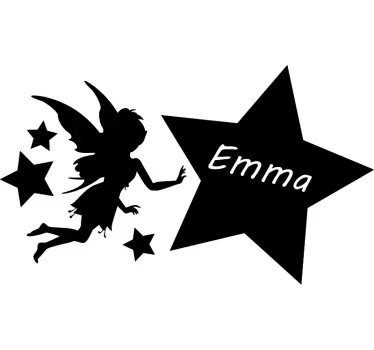Zână și stele numite fantezie decor - TenStickers