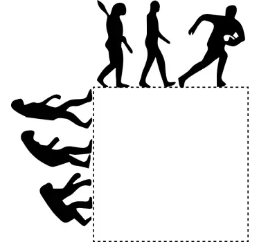 Sticker evoluție rugby - TenStickers