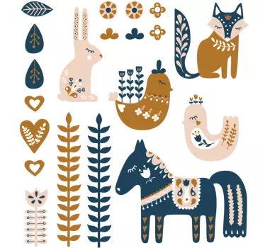 Autocolant de perete dormitor copii nordici - TenStickers