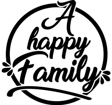 Decor de casă fericită pentru perete de familie - TenStickers