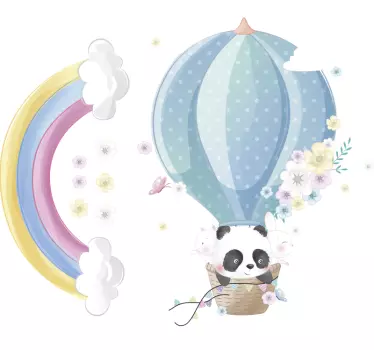 Animale de pe petale ton balon pepinieră autocolant de perete - TenStickers