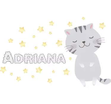 Decor de perete în stil nordic kitty - TenStickers