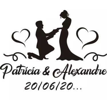 Doar căsătorie personalizată decal de vinil de nuntă - TenStickers