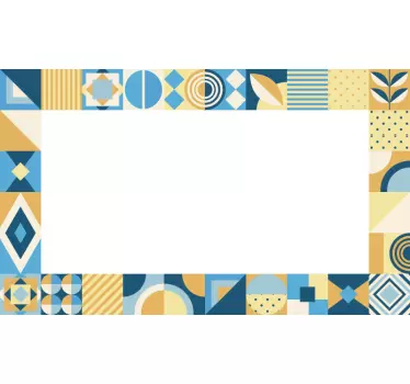 Gresie cadru autocolant perete oglinda - TenStickers