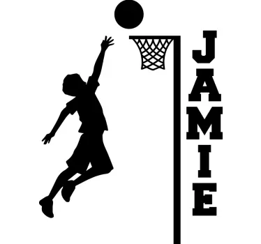 Netball cu nume de baschet decal - TenStickers