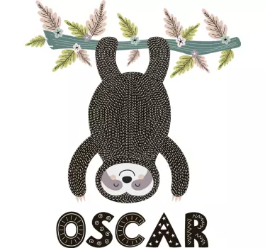 Animal și ramură pentru copii ilustrație artă de zid - TenStickers