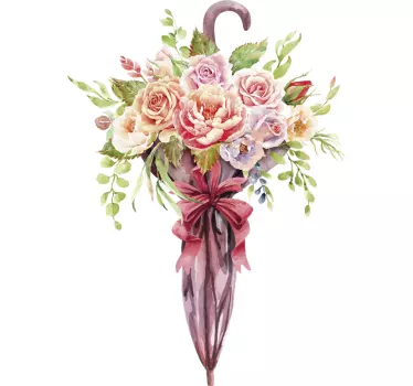 Autocolant decorativ cu flori de umbrele de flori - TenStickers