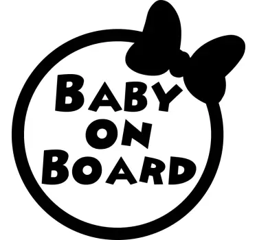 Baby minnie on board baby in car decal - TenStickers