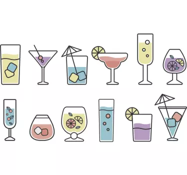 Cocktailuri autocolant de perete - TenStickers