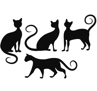 Jucând decorațiuni de perete pisici - TenStickers