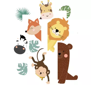 Animale la autocolant de sticlă - TenStickers