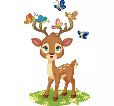 Arta de arta de cerb animat arta - TenStickers