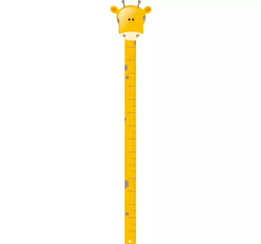 Girafă diagrama înălțimii copii autocolant - TenStickers