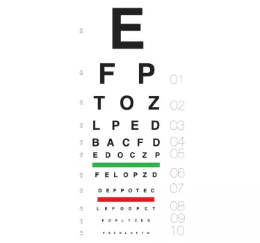 Autocolant test pentru ochi - TenStickers