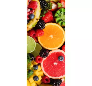 Fructe autocolant ușă de sticlă - TenStickers