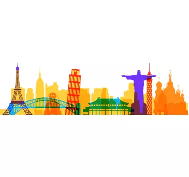 Stickere locuri repere celebre din orașe - TenStickers