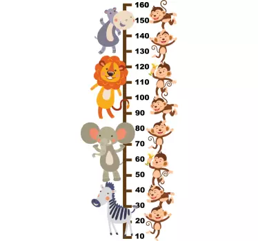 Metru cu autocolant grafic cu înălțimea animalelor - TenStickers