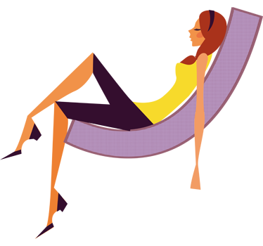 Autocolante pentru pereti figură feminină relaxantă - TenStickers