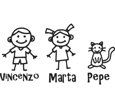 Persoanele cu nume de copil în decalcomanie - TenStickers