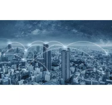 Zgarie-nori pe mobilier peisaj decal - TenStickers