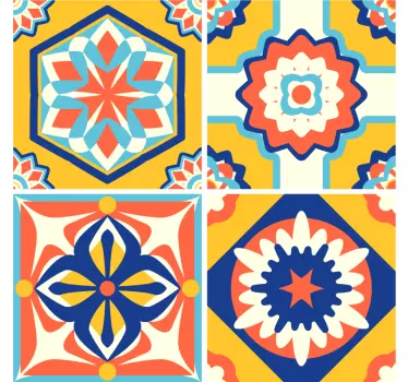 Decolteu de transfer de plăci de culori calde - TenStickers