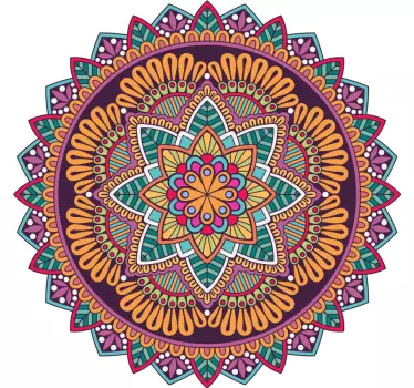 Mandala plină de culori decal abstract - TenStickers