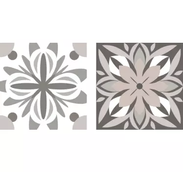 Prada și transfer de țiglă de flori albe - TenStickers