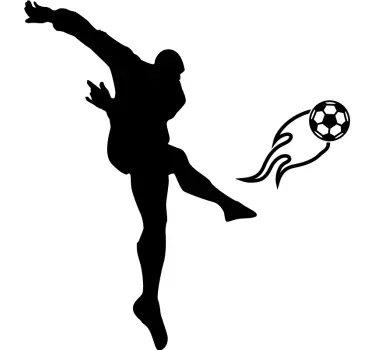 Autocolant de fotbal minge de fotbal impresionantă - TenStickers