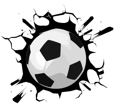 Mingea prin perete autocolant fotbal - TenStickers
