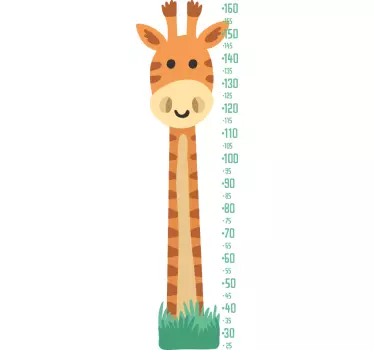 Girafă cu autocolant grafic înălțime metru de creștere - TenStickers
