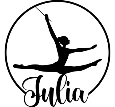 Balerină cu autocolant de dans pentru nume - TenStickers
