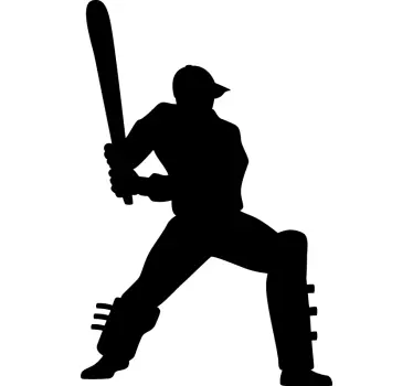 Autocolant de fotbal jucător de cricket swinging - TenStickers