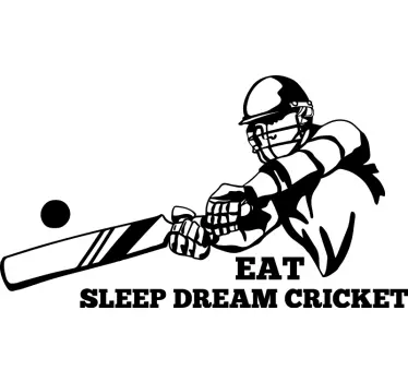 Autocolant de fotbal mișcarea jucătorului de cricket - TenStickers