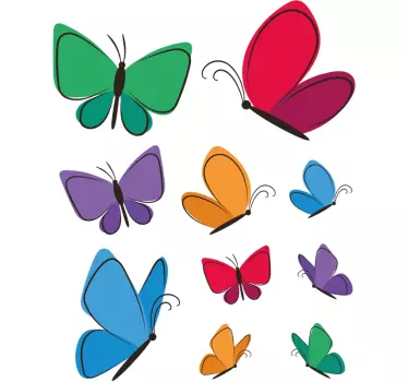 Fluturi care zboară pentru copii decalcomanii pentru pereți - TenStickers