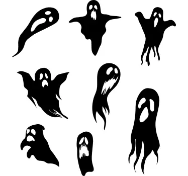 Autocolant de perete fantome halloween - TenStickers