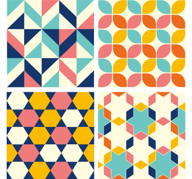 Decalcomanie complexă de transfer de țiglă colorată - TenStickers