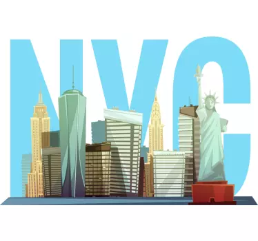 Autocolant oraș silueta faimoasă a nyc - TenStickers