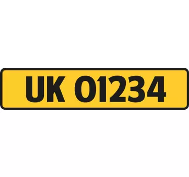 Autocolant personalizat cu plăcuță de înmatriculare - TenStickers