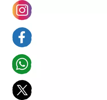 Pictogramele de pe rețelele sociale semnează autocolant - TenStickers