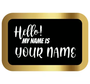 Salut numele meu este cu eticheta personalizată a ferestrei de nu - TenStickers