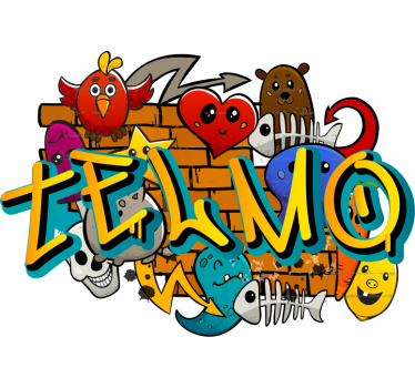 Graffiti color, cu nume personalizat, autocolant urban - TenStickers