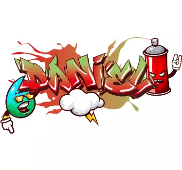 Graffiti spraycan caractere decalcomanie urbană - TenStickers