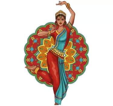 Autocolant de dans pentru femeie din india - TenStickers